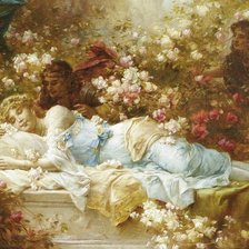 Схема вышивки «Сон в саду»