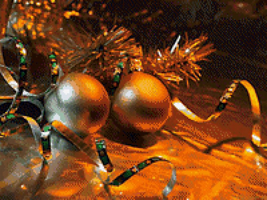 Новый год - игрушки, блеск, шары, гирлянды, новый год - предпросмотр