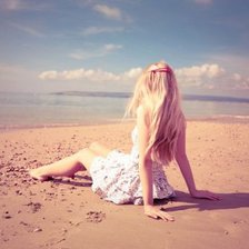 Схема вышивки «мечтательница»