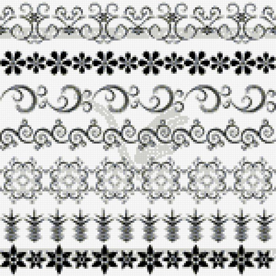 Бордюр - дорожка, бордюр, орнамент - предпросмотр