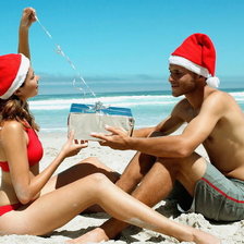 Схема вышивки «Новый год на необитаемом острове))»