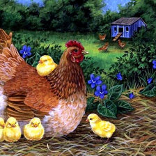 Схема вышивки «наседка»