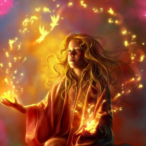 Фентези-девушка - огонь, ангел, красота, фея, фентези, девушка - оригинал