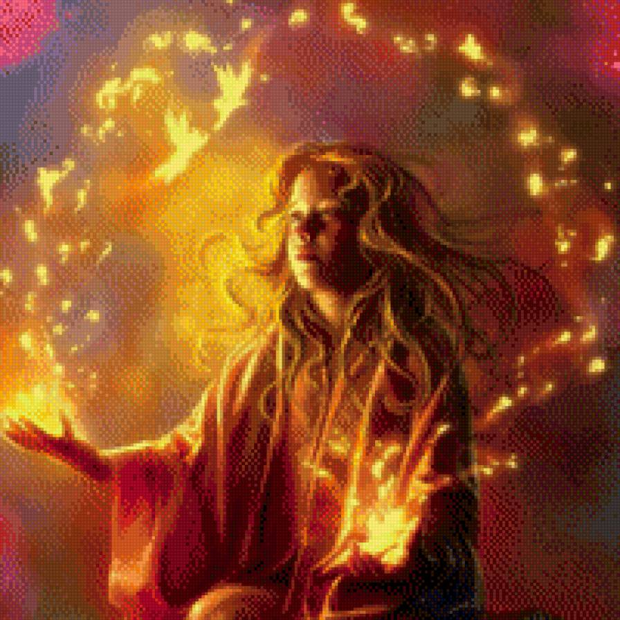 Фентези-девушка - ангел, фея, огонь, девушка, красота, фентези - предпросмотр