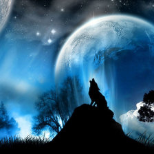 Схема вышивки «фентези-волк»