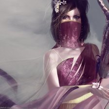 Схема вышивки «Фентези-девушка и конь»