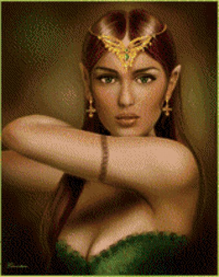 фентези-амазонка - девушка, фентези, фея, амазонка, красота - предпросмотр