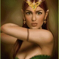 Схема вышивки «фентези-амазонка»