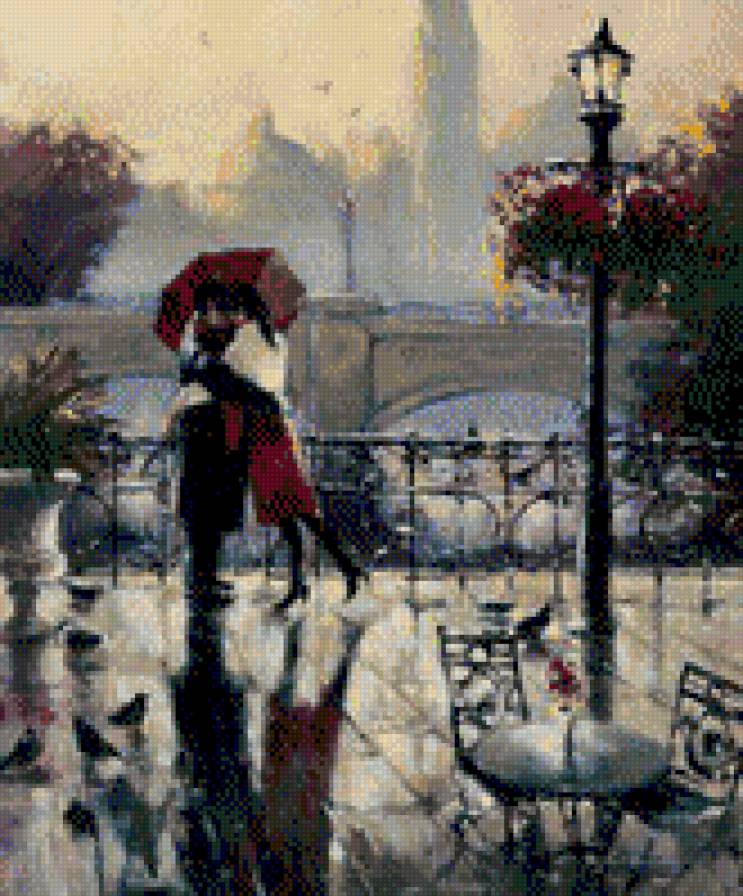 Влюбленные под зонтом - предпросмотр