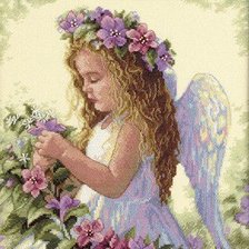 Схема вышивки «девочка ангел»