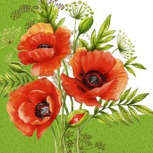 Схема вышивки «Подушка "Маки"»