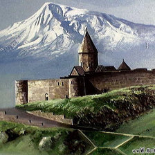 Схема вышивки «Гора Арарат и Хор Вирап»