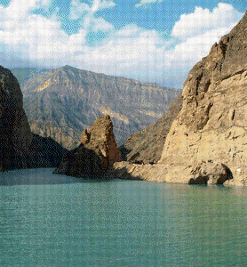 горы - лес, горы, река, пейзаж, природа - предпросмотр