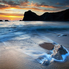 Схема вышивки «море на закате»