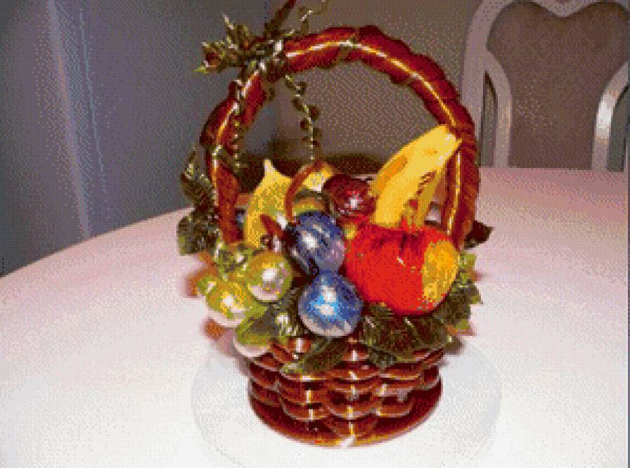 новогодняя корзина - блеск, игрушки, новый год, гирлянды, шары - предпросмотр