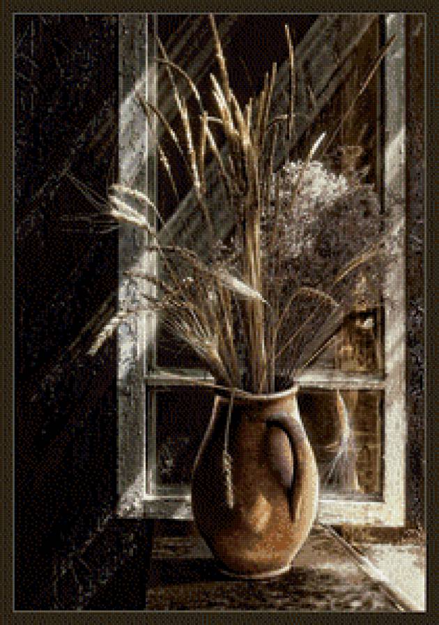 кувшин - кувшин, натюрморт, сухие цветы, ваза - предпросмотр