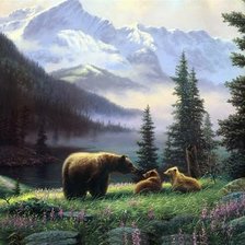 Схема вышивки «Мама и детки»