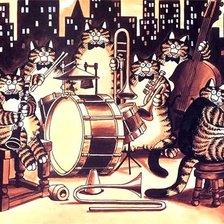 Схема вышивки «Коты музыканты»