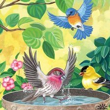 Схема вышивки «птички»