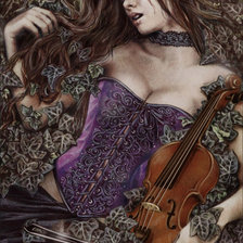 Схема вышивки «Скрипачка2»