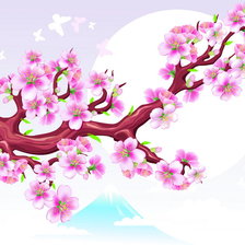 Схема вышивки «Сакура»