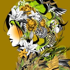 Схема вышивки «Девушка»