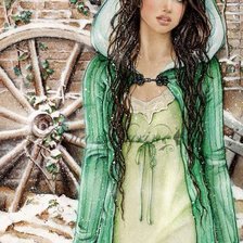 Схема вышивки «Девушка»