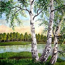 Схема вышивки «Березки»