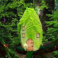 Схема вышивки «фенези-домик из капусты»