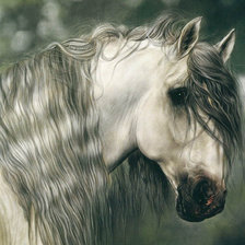 Схема вышивки «конь -символ 2014 года»