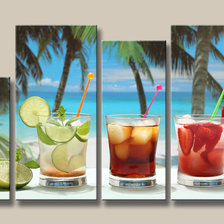 Схема вышивки «полиптих стаканы»