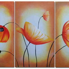 Схема вышивки «триптих маки»