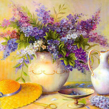 Схема вышивки «сиреневый натюрморт»