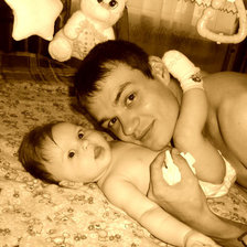 Схема вышивки «отец и дочь»