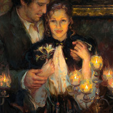 Схема вышивки «При свечах»