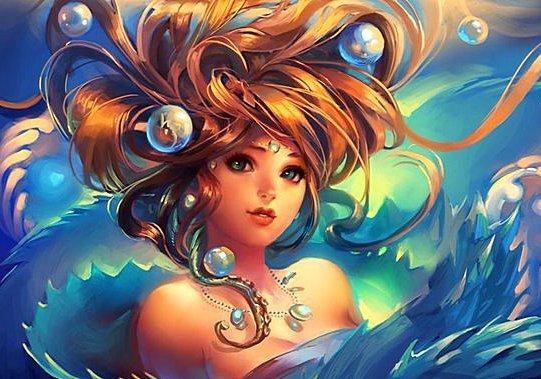 Русалка - море, девушка, русалка - оригинал