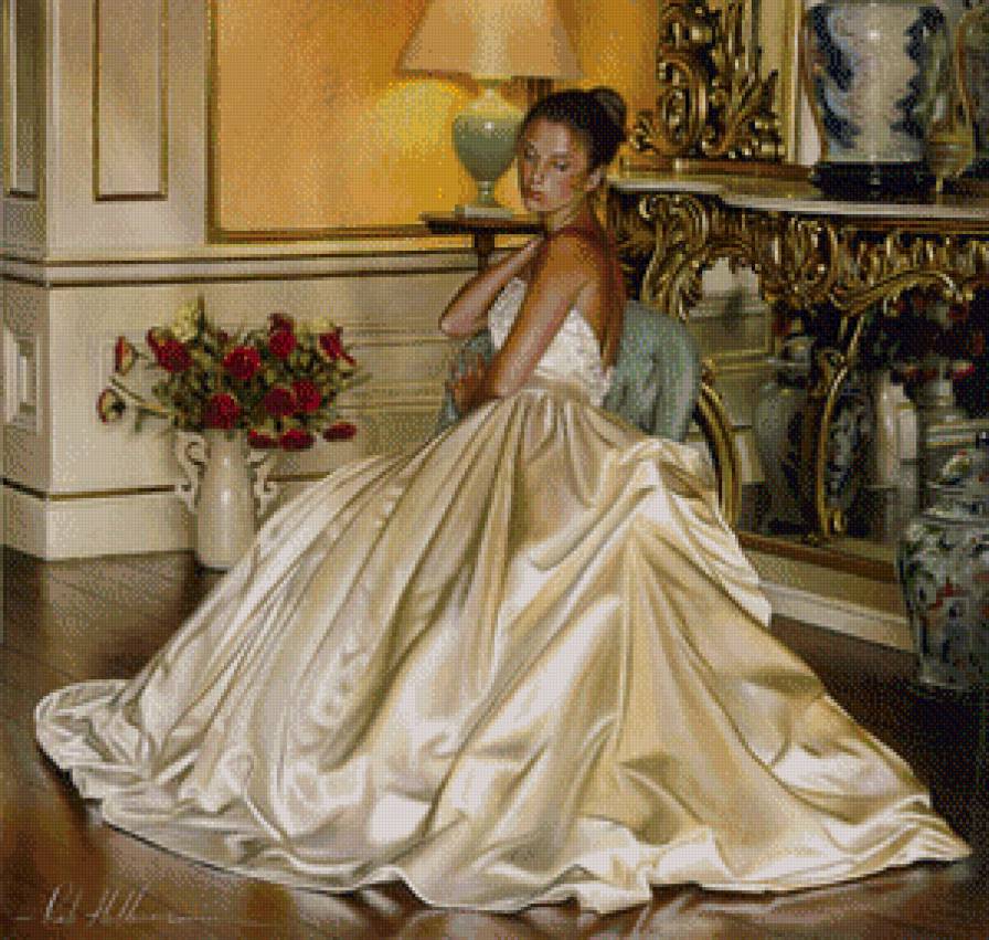 дама - платье, старина, девушка - предпросмотр