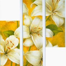 Схема вышивки «триптих лилии»