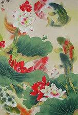 Схема вышивки «карпы»