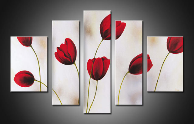 полиптих цветы - тюльпаны, триптих, красота, цветы - оригинал