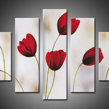 Схема вышивки «полиптих цветы»