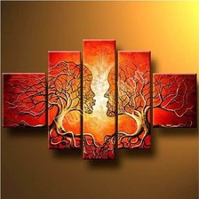 Схема вышивки «полиптих деревья»