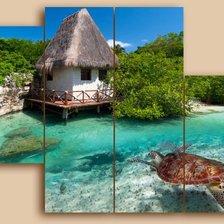 Схема вышивки «триптих природа»