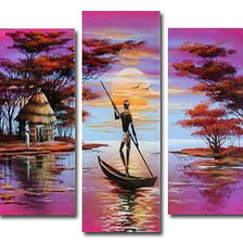 Схема вышивки «триптих африка»