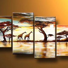 Схема вышивки «триптих африка»