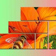 Схема вышивки «триптих лилии»