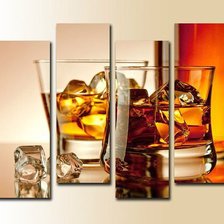 Схема вышивки «триптих стаканы»