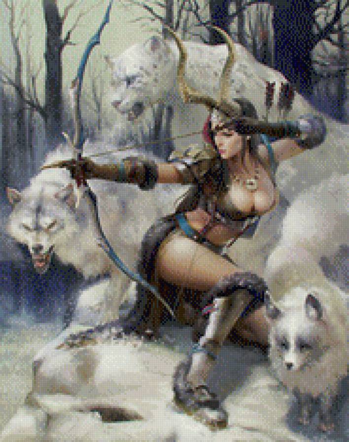 серия Девушка и зверь 7 - девушка, фэнтези, животное - предпросмотр