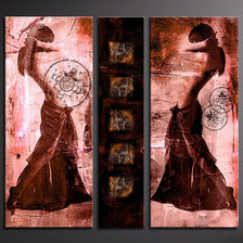 Схема вышивки «триптих абстракция»