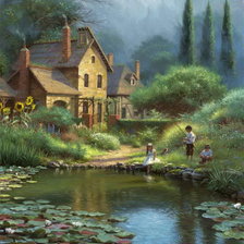 Схема вышивки «пейзаж»